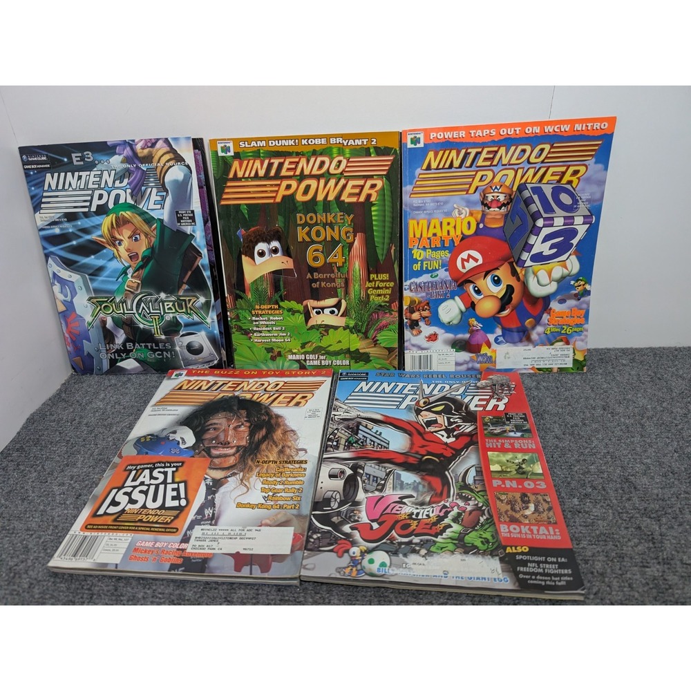 Lot Of 5 Nintendo Power Magazines Volumes 117, 126, 127, 169 & 172 Mario Zelda